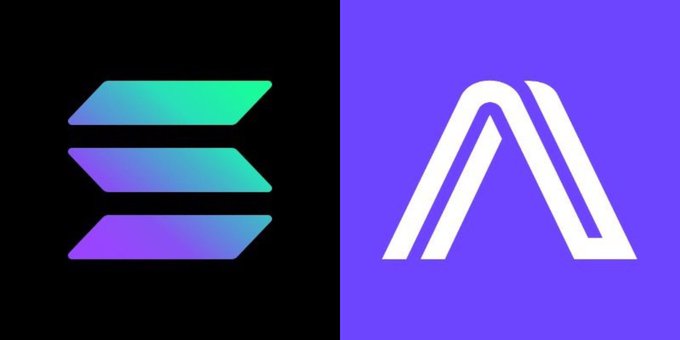 The image presents two logos side by side, with the logo of "a" appearing in a smaller size compared to the larger "s" logo. Both logos are located on separate squares within an image that has a white background with purple and blue elements at the edges. The image also contains text that appears to be promotional or related to the content of the image but is not clearly visible.