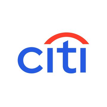 The image shows the Citi (Citibank) logo, featuring the word "citi" in blue lowercase letters with a red arc overhead, corresponding to the post's reference to Citibank's advocacy for the Clarity Act and supportive stance on Bitcoin and crypto regulation.