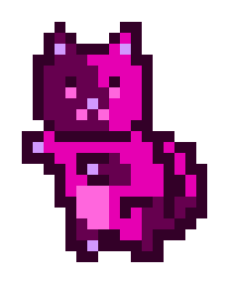 A pixelated pink and purple cat, identified as MoonCat #13279.