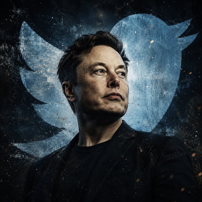 Elon Musk is shown in a moody portrait with the Twitter logo as a backdrop behind him, visually tying the image to the breaking news about the U.S. judge approving his SEC settlement regarding the 2022 Twitter share disclosure case, where a trust in his name will pay a $1.5 million fine to end the matter.