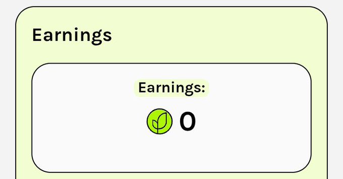 A user interface displaying "Earnings: 0" with a green leaf/currency icon, representing $GRASS token earnings that have not yet accumulated for the user.

The image relates to the post by illustrating zero current earnings, suggesting the user may be speculating about whether a potential Airdrop 2 release after mid-July (with the current price at $0.45 and Faded Epoch 20) could translate into future GRASS token rewards.
