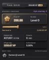 The image displays a Hylo (hylo_so) portfolio showing a balance of 395.98 and Level 0, with stats indicating 67,239/210,000 XP, 38,067 HP, and 0.00% yield earned on YT-hyUSD, directly illustrating the low XP returns mentioned in the post about farming Hylo XP with only $10.