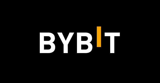 The Bybit logo is displayed in white and yellow text on a black background, representing the cryptocurrency exchange that is pursuing legal action against North Korea and the Lazarus Group to recover funds from the $1.5 billion hack.