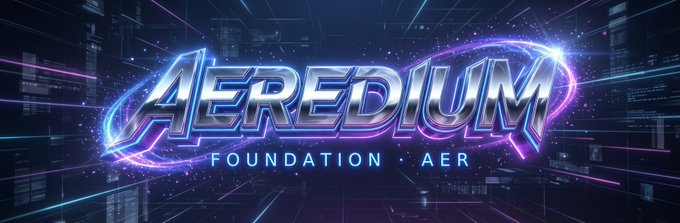 The image features a banner with the text "Aer" written in blue neon letters, which appears to be a part of an advertisement or promotional material. The background of the image is dark blue, creating a futuristic atmosphere. The text "Cross-chain settlement remains complex in multi-network environments @aeredium threshold-governed architecture aims to simplify secure value transfers while preserving privacy". This suggests that the banner might be promoting a new technology or concept related to cryptocurrency and blockchain.