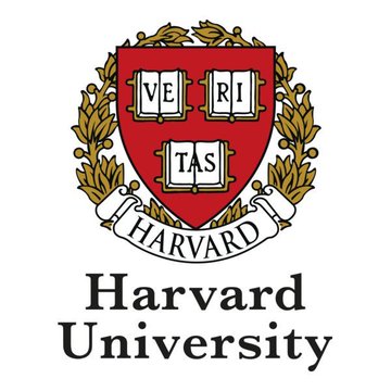 The image displays the Harvard University crest, featuring a red shield with the word "VERITAS" across three open books, encircled by a laurel wreath, with a banner reading "HARVARD" beneath it and "Harvard University" text below. The crest accompanies news about Harvard's endowment maintaining its 3.04 million BlackRock IBIT (Bitcoin ETF) shares worth approximately $101.4 million, unchanged from Q1 after previous quarters of selling.