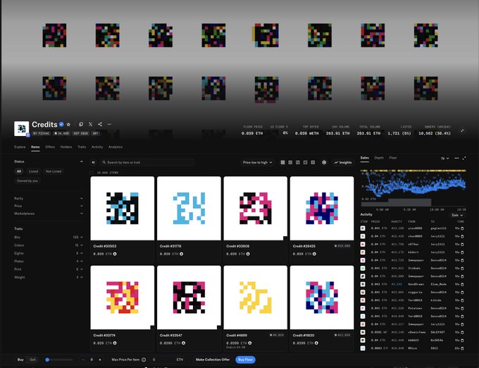 A screenshot of the OpenSea NFT marketplace displaying the "Checks" collection by Jack Butcher, with a floor price of 0.042 ETH and a stylish woman in a brown dress holding a bouquet of red roses overlaid in the foreground, visually celebrating the successful distribution of the collection's supply.
