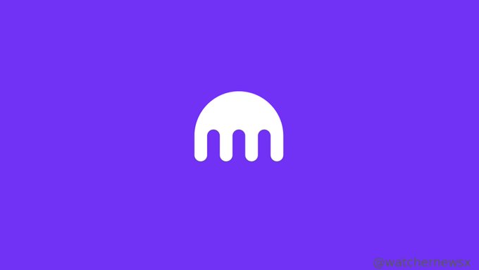 A minimalist white logo on a purple background, featuring a shape resembling a jellyfish or a hand with fingers, with the watermark '@watchernewsx' in the corner.