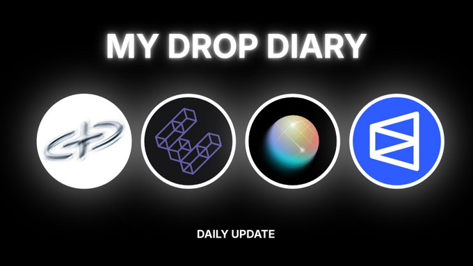 A graphic titled "MY DROP DIARY" with "DAILY UPDATE" text displays four crypto project logos, highlighting the biggest loss as Sophon's shutdown of its ZK-powered L2 network in favor of focusing on Soph(+) on Base.