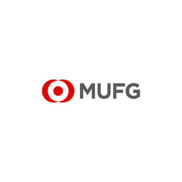 The image shows the MUFG (Mitsubishi UFJ Financial Group) logo, featuring a distinctive red circular emblem next to the bold "MUFG" text in dark gray. This visual corresponds to the breaking news about Japan's largest banking group piloting blockchain-based Japanese government bond repo transactions on the Canton Network, highlighting MUFG's involvement in traditional finance's move toward onchain infrastructure.