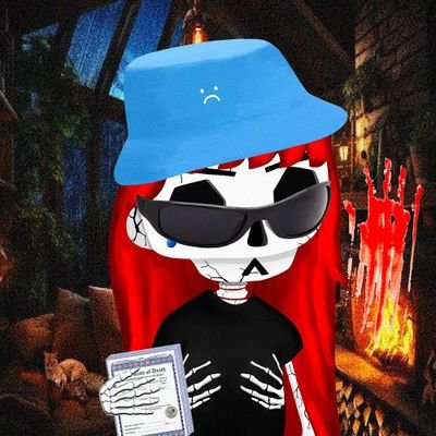 The image features a cartoon character wearing sunglasses, holding a blue hat, and sitting next to a fireplace with a skeleton figure nearby. The caption reads "I said NFTs were the future of digital ownership with full confidence at a dinner table in 2021 @RallyOnChain I have not recovered socially." This statement is related to the image as it seems to be a reference to the character's conversation about NFTs and digital ownership, which could be part of an online discussion or social media post.