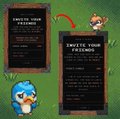 The image features a promotional announcement with the visible text "ENHCE YOUR TALENTS" and "ENHCE YOUR FRIENDS" alongside a penguin character, complementing the VIP giveaway post celebrating the ascension chapter launch of @0xSunflowerLand.
