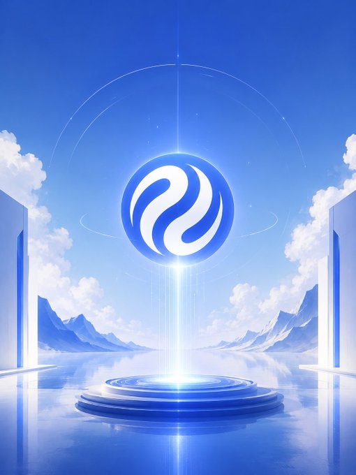 A glowing blue Injective (INJ) logo hovers above a serene, futuristic platform with mountains and clouds in the background, symbolizing forward-looking vision and innovation. The ethereal, sky-bound setting reflects the post's theme of looking beyond surface-level news to recognize a long-term strategy for tokenization, with the Injective Policy Institute positioned as a key step toward regulatory clarity and institutional confidence.