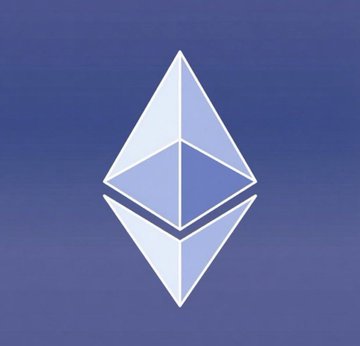 The image shows the Ethereum (ETH) logo, a light blue diamond-shaped octahedron on a blue background, visually representing the cryptocurrency mentioned in the post about Robert Kiyosaki's prediction of ETH potentially reaching $95,000 by mid-2027.