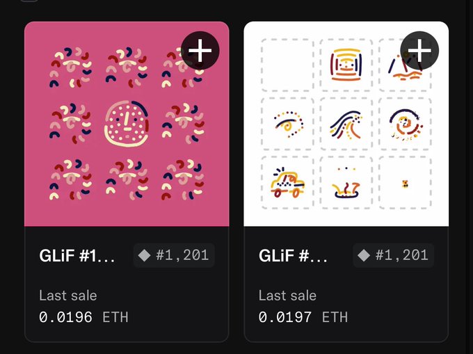 This image shows two different designs that were purchased by users for their laptops. The first design features a pattern with a hand print and a heart, while the second design has an abstract illustration of various objects. There are also numbers associated with each purchase, indicating which items the buyers added to their cart at the top right corner of this image.