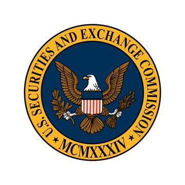 Seal of the U.S. Securities and Exchange Commission (SEC) featuring an eagle, shield, olive branch, and arrows, with the text 'SECURITIES AND EXCHANGE COMMISSION' and 'U.S. MCMXXXIV'.