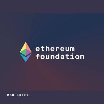 Ethereum Foundation logo featuring the colorful diamond-shaped Ethereum symbol alongside 'ethereum foundation' text on a dark purple gradient background with 'NSB INTEL' watermark.