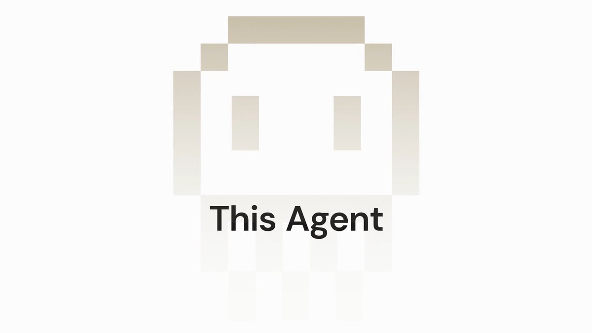 A pixelated beige robot icon labeled "This Agent" is shown, representing one of the AI agents from Okara CMO v2, contrasting the post's argument against traditional marketing roles in favor of automated AI agents.