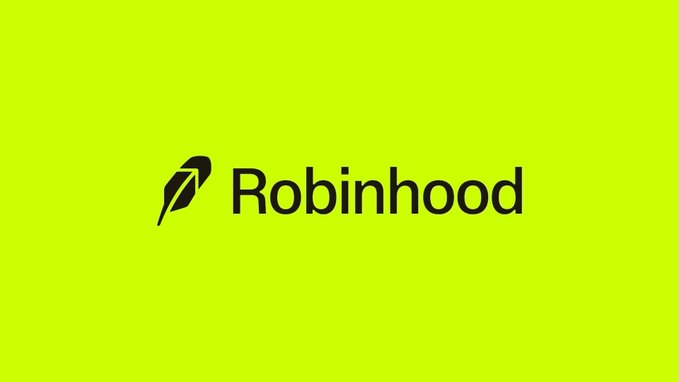 The Robinhood logo, featuring its signature feather icon in black, is displayed on a bright lime-green background. This visual relates to the post's announcement about L4VA's bullish stance on Robinhood Chain's upcoming beta launchpad platform.