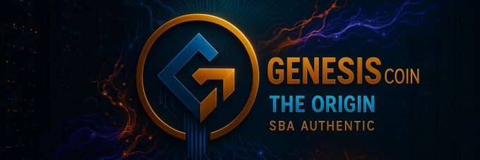 The image features a banner with a logo of a blue circle containing an upward-pointing arrow inside it. The text " Genesis Coin" is written below this logo, indicating that the image is related to a cryptocurrency project or coin named Genesis Coin. The caption at the bottom of the image reads "i've had a few people ask why i keep bringing up @GENcoinCore when there are thousands of projects competing for attention across crypto every single day". This suggests that the image might be promoting or discussing the Genesis coin, and it is likely to be used in marketing materials or discussions about cryptocurrency projects.