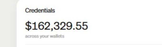 A digital wallet dashboard displays "Credentials" with a balance of **$162,329.55** across wallets, visually reinforcing the post's claim that MoonPay has added $162k to the claim pool for that night's opportunity.