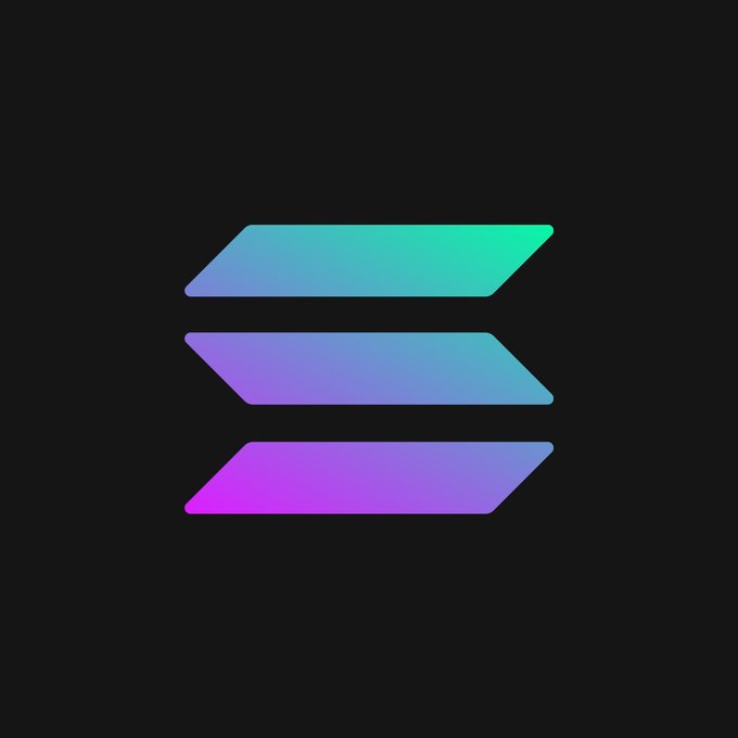 The image displays the Solana logo—three stacked, gradient-colored parallelograms in cyan, teal, and purple—against a black background, visually anchoring the news about validators voting to cancel 18.9 million $SOL tokens.