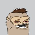 A cartoon character with an exaggerated, strained expression appearing to be in distress or effort.