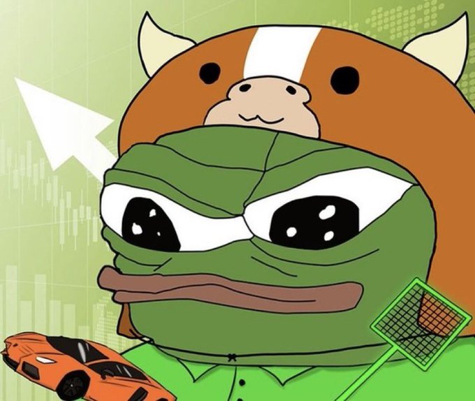 The image features an animated cartoon of a frog wearing a green shirt, hat, and boots, with horns on its head. It has googly eyes that give it an anthropomorphic look, making it seem as though it can talk or interact with humans. The character is surrounded by various objects, including a baseball bat, a car, and a fly swatter. 

The post states "I longded 63.8keks am i gmi", which could be either the name of the character or an action related to the scene. It seems like there's some sort of connection between the frog character and these objects in the image.