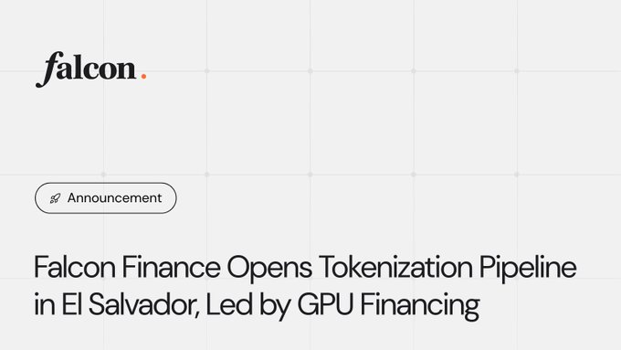 An announcement graphic for "Elden Ring: Tarnished Edition" featuring the game's title in gold lettering with a glowing circular emblem behind it, set against a dark, atmospheric fantasy landscape. The image accompanies a post highlighting NEAR AI as the anchor buyer of compute for Falcon Finance's first tokenized asset and GPU financing initiative in El Salvador.