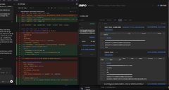 A computer screen displays a code editor on the left with various functions and a chat or messaging interface on the right, likely related to cryptocurrency token names like "Avax," "$TON," and "#RONI" mentioned in the post. The image appears to show a developer or trader referencing code while recalling past crypto projects.