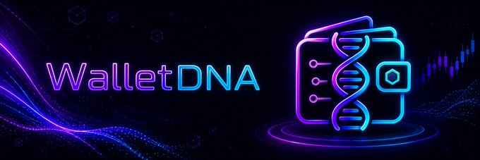 The image features a banner for a cryptocurrency called Wallet DNA, which is a wallet that uses DNA as its underlying technology. The banner includes a blue and purple logo of a wallet with a dollar sign symbol, along with the text "WalletDNA" written in white letters. Below this, there are three lines of text: one stating "focus on what is in the image", another saying "built on Base", and the third one indicating that the wallet is coming to paste your wallet address. The post also mentions a hashtag "#baseapppaste your wallet address. Get your on-chain DNA. Your wallet'S personality has never been more exposed."