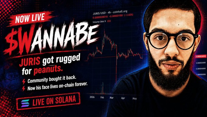 The image features a man with glasses wearing a black shirt, standing in front of a computer monitor that displays a stock graph. The background of the image has elements of a comic book cover or poster. The text overlay on this image reads "Now Live S$wanabe", suggesting that the person featured in this image is promoting some sort of meme or humorous content related to the concept of "now live" and possibly a new meme called "s$wanabe".