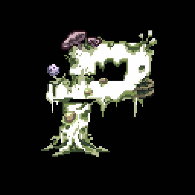 A pixel-art illustration of a green, oozing, mutant-like creature holding a glowing orb, visually representing the "MUTAGEN" NFT mint announcement by @PixonaOrg on Ethereum. The dripping, toxic aesthetic of the artwork reinforces the mutagen theme of the upcoming 2,222-supply collection priced at $0.5.