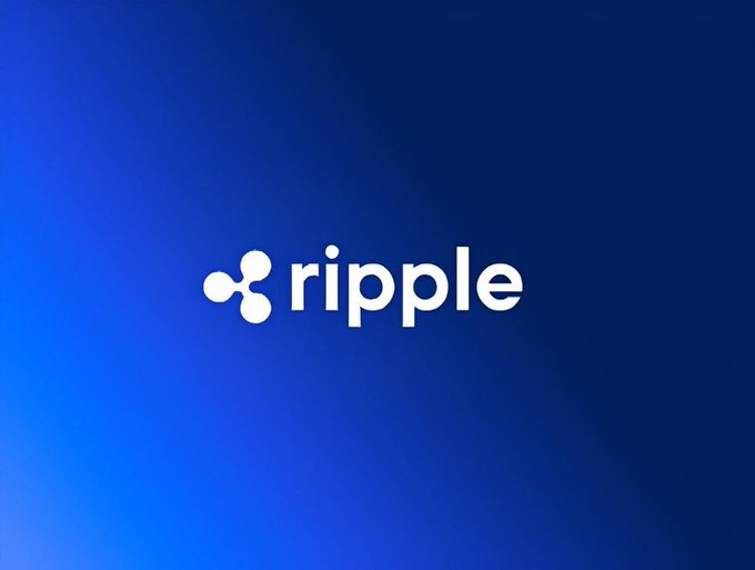 The image displays the white Ripple logo and wordmark centered on a gradient blue background, visually branding the post about Ripple CTO David Schwartz's statement that Hidden Road processes over $10 billion daily and his suggestion that this volume could eventually run on the XRP Ledger.