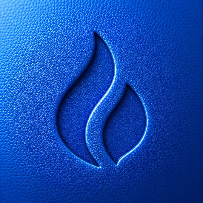 The image features a striking blue background with a logo that resembles a flame, possibly made of leather or another material. The logo has two distinct points connected by a line, creating an impression of a flame-like shape. The surrounding text on the image reads "@HTX_Global when you have crypto trading on it. @justinsuntron @HTXNOVAPLUS". This suggests that the image is related to the world of cryptocurrency or digital assets and could be promoting a particular platform, service, or product within this space.