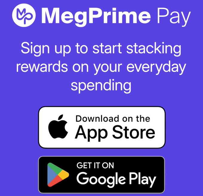 MegPrime Pay is now live on the App Store and Google Play. The accompanying post announces that users can now download the app to pay bills with crypto and earn rewards on everyday spending.