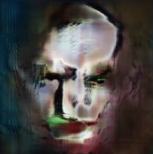 A blurry, distorted, and abstract image with swirling colors making it difficult to discern any clear subject.