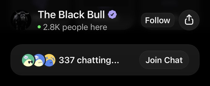 A screenshot of a Discord server called "The Black Bull" with 2.8K members and 337 currently chatting, relating to the post by showing a crypto community chat room where the Ansem token is discussed.