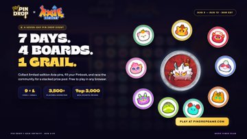 A promotional graphic for a crypto presale featuring colorful character icons and text reading '7 DAYS. 4 BOARDS. 1 GRAIL.' along with prices like '0.5 TON' and '3,500+ TON'.