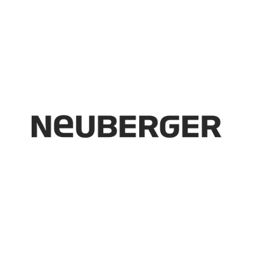 The image displays the Neuberger wordmark logo in bold black text on a white background, representing the asset manager celebrated in the post for launching its first tokenized high-yield fixed-income fund via Securitize across multiple blockchain networks.