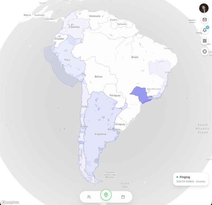 The image shows a map of South America with the country of Brazil highlighted in purple, indicating that it is being discussed or referred to in the caption provided. The map also includes other countries within South America, such as Argentina and Chile, which are not shown in the image but can be found on the map's legend.
