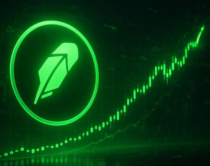 The picture displays a glowing green Sui (SUI) blockchain logo set against a backdrop of an ascending candlestick price chart, symbolizing bullish market momentum. It visually reinforces the post's request to find the next 100x memecoin by suggesting SUI's blockchain as a potential launchpad for such explosive growth.