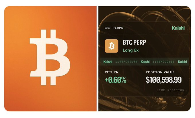 The image shows two different views of a Bitcoin trading app, with the main focus being the Bitcoin symbol at the top left corner. The first view is an orange square that displays the Bitcoin logo along with some text about the Bitcoin trading platform. The second view is a black square that provides information about the Bitcoin trading platform and its features. Both views are centered on the image, making them easily readable for anyone looking at it.