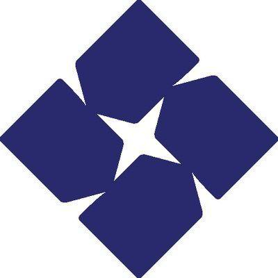 A logo featuring four dark blue squares arranged in a diamond/cross pattern with a white star at the center. The accompanying text discusses StarkWare's testing of quantum-safe Bitcoin locking on mainnet, suggesting this may be the StarkWare logo or a related symbol representing their cryptographic work.