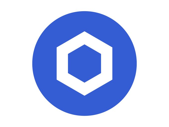 The image shows the Chainlink (LINK) logo, featuring a blue circular background with a white hexagonal design. This logo represents the blockchain oracle network mentioned in the post, which highlights Chainlink's growing adoption through 6,000 new wallets despite a decline in its token's price.
