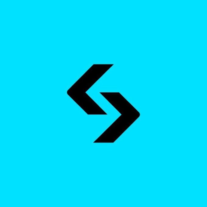 The BitTorrent (BTT) cryptocurrency logo, shown as two black arrows forming a stylized 'B' shape on a bright cyan/turquoise background.