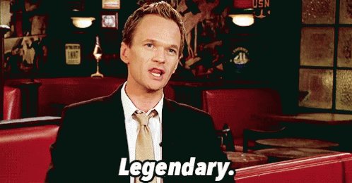 The image features a man dressed in a suit, sitting at a table with his mouth open as if he's speaking or making a statement. The caption below the image reads "My #SOL cook will be Legendary", which seems to be a reference to the TV show "Modern Family".