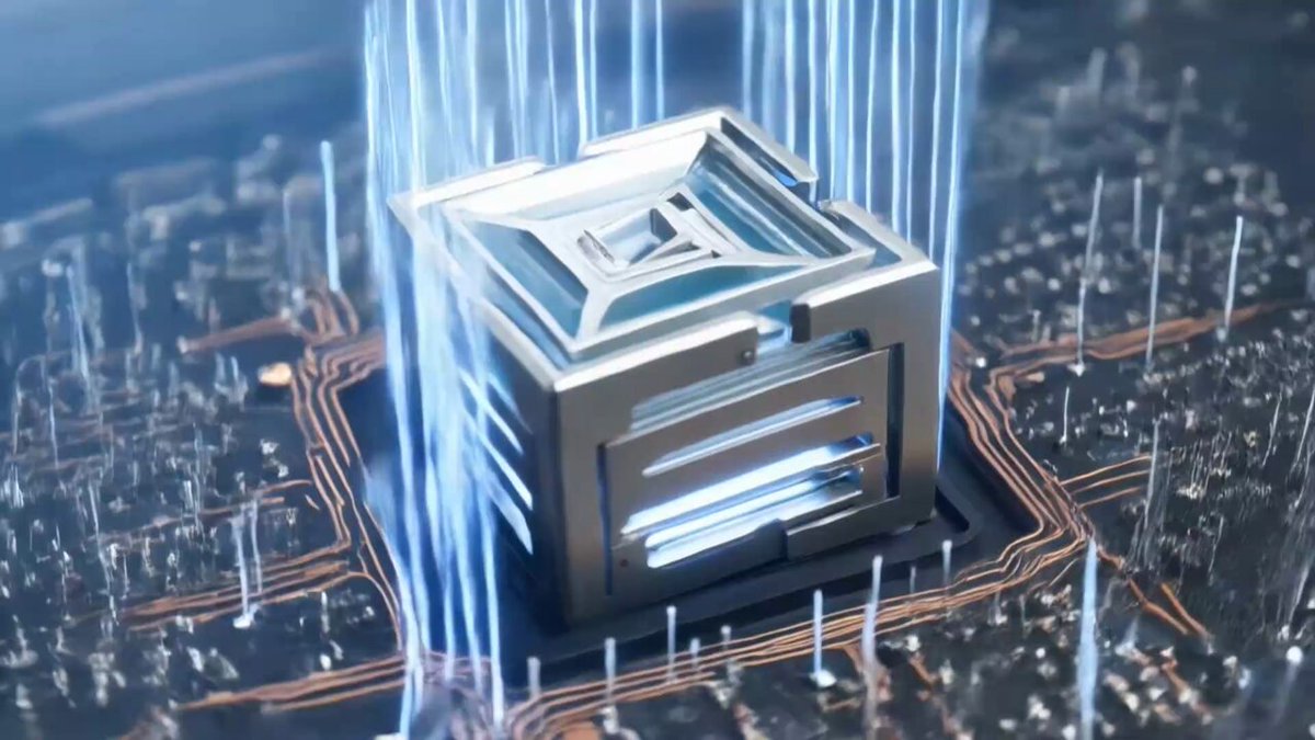 The image shows a 3D rendering of an electronic device with a square block at its center that has a blue light shining through it, creating a futuristic appearance. The device appears to be made up of many small components, suggesting it could be a computer or other electronic gadget. The background is filled with lines and dots, giving the impression of a cityscape. The image also contains text that reads "What happens when institutional settlement is witnessed via Bitcoin's immutability? AEREDIUM anchors transaction records to Bitcoin, turning settlement history into something permanent, public, and verifiable." This text seems to be related to the electronic device depicted in the image, possibly discussing how Bitcoin's immutability can be used for record-keeping or transactions within the electronic industry.