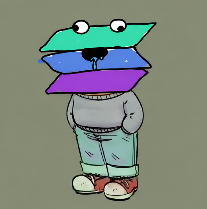 The image features a cartoon character with a face, dressed in blue jeans and red shoes, standing against a green background. The character has a stack of three pillows on their head, which adds a humorous touch to the scene. The caption "ChillSul will save crypto" is written below the image, possibly referencing the character's ability to save digital currency or cryptocurrency using their unique appearance and the stack of pillows as a symbol for this power.