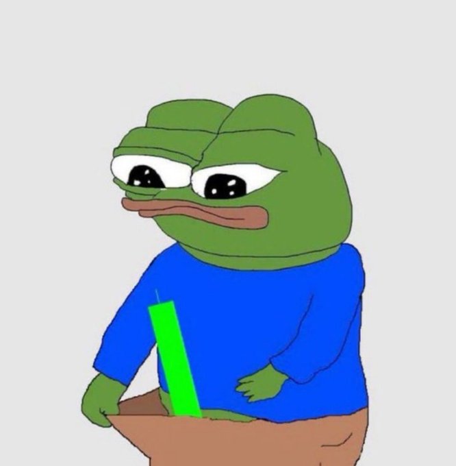 A sad-looking Pepe the Frog in a blue hoodie sits hunched over, holding a glowing green candle — a popular meme symbolizing unwavering faith and hope despite a bleeding portfolio, perfectly capturing the anxious yet hopeful mood of waiting for a new token launch.