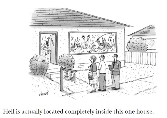 The image shows a group of people standing outside an open house, looking at a sign that says "For Sale". The scene depicts a real estate agent's office with a couple of men and women gathered around the house, possibly considering buying or selling the property. The atmosphere seems calm and orderly as they observe the house together.